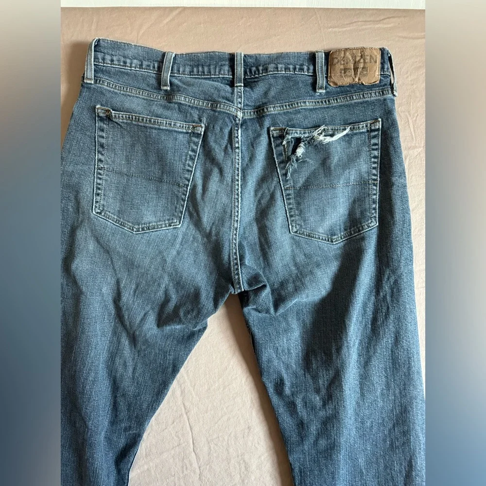 Levi's Denizen Denim Distressed‎ Blue Straight leg Jeans with Vintage Appeal